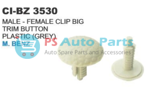 PLASTIC MALE FEMALE CLIP BIG (GREY) M BENZ