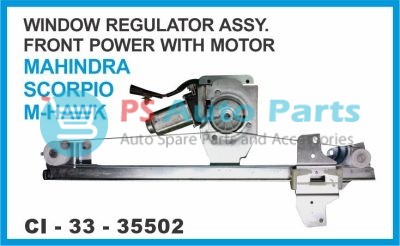 WINDOW REGULATOR ASSY FRONT POWER WITH MOTOR MAHINDRA SCORPIO M-HAWK