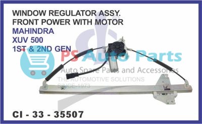 WINDOW REGULATOR ASSY FRONT POWER WITH MOTOR MAHINDRA XUV 500 1ST& 2ND GENERATION