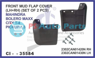 FRONT MUD FLAP LH+RH (SET OF 2PCS) MAHINDRA BOLERO MAXX CITY T-4 PICKUP-1.3