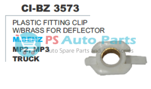 "PLASTIC FITTING CLIP W/BRASS DEFECTOR M.BENZ M2,M3,TRUCK"