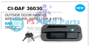"OUTSIDE DOOR HANDLE WITH COVER, WITH LOCK & KEYS DAF TRUCK"