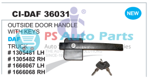 OUTSIDE DOOR HANDLE WITH KEYS DAF TRUCK