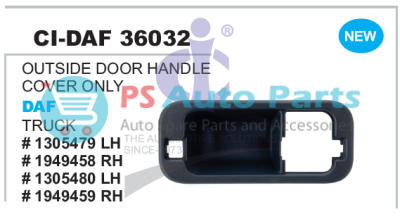 OUTSIDE DOOR HANDLE COVER ONLY DAF TRUCK