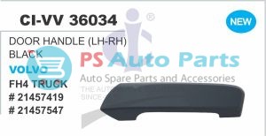 DOOR HANDLE ONLY LEFT BLACK VOLVO FH4 TRUCK
