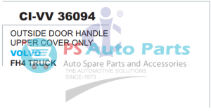 OUTSIDE DOOR HANDLE UPPER COVER ONLY VOLVO FH4 TRUCK