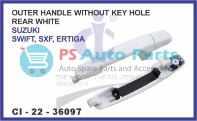 36097.jpeg "OUTER HANDLE REAR W/O KEYHOLE WHITE SWIFT, SXF, ERTIGA"