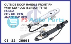 36098.jpeg "OUTSIDE DOOR HANDLE FRONT RH WITH KEYHOLE (SENSOR TYPE) HONDA CITY 6TH GEN, AMAZE 2ND GEN"