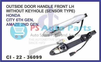 "OUTSIDE DOOR HANDLE FRONT LH WITHOUT KEYHOLE (SENSOR TYPE) HONDA CITY 6TH GEN, AMAZE 2ND GEN"