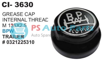 GREASE CAP (INTERL THRED) BUS TRAILER