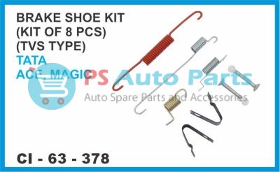 "BRAKE SHOE KIT (TVS TYPE) (KIT OF 8 PCS) TATA ACE, MAGIC"