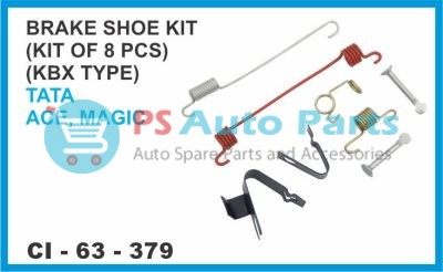 "BRAKE SHOE KIT (KBX TYPE) (KIT OF 8 PCS) TATA ACE, MAGIC"
