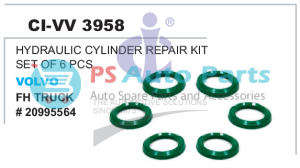HYDRAULIC CYLINDER REPAIR KIT SET OF 6 PCS VOLVO FH TRUCK