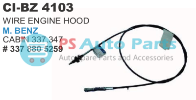 "WIRE ENGINE HOOD BENZ 337,347"