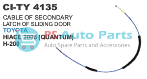 CABLE OF SECONDARY LATCH OF SLIDING DOOR TOYOTA HIACE 2006 (QUANTUM)
