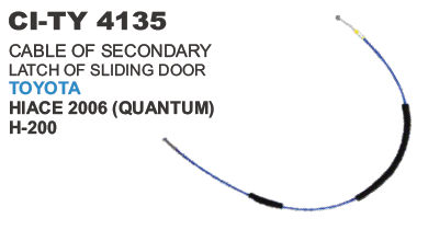 CABLE OF SECONDARY LATCH OF SLIDING DOOR TOYOTA HIACE 2006 (QUANTUM)