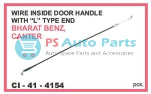 WIRE OF INSIDE DOOR HANDLE WITH 'L' TYPE END (THICK) MITSUBISHI CANTER (BHARAT BENZ)