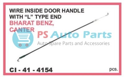 WIRE OF INSIDE DOOR HANDLE WITH 'L' TYPE END (THICK) MITSUBISHI CANTER (BHARAT BENZ)