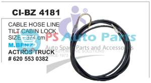 CABLE HOSE LINE TILT CABIN LOCK SIZE - 374cm MBENZ ACTROS TRUCK