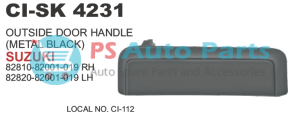 OUTSIDE DOOR HANDLE (METAL BLACK) SUZUKI