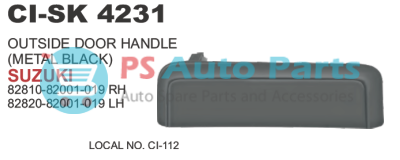 OUTSIDE DOOR HANDLE (METAL BLACK) SUZUKI