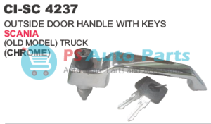 OUTSIDE DOOR HANDLE W/ KEYS SCANIA O/M CHROME