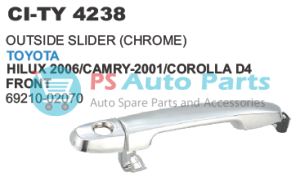 OUTSIDE HANDLE TOYOTA CHROME FRONT