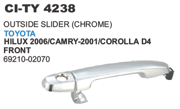 OUTSIDE HANDLE TOYOTA CHROME FRONT