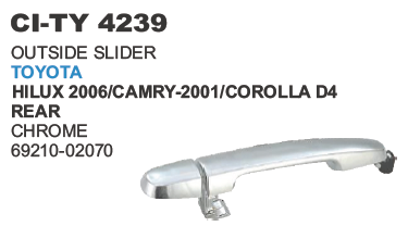 OUTSIDE HANDLE TOYOTA (CHROME) REAR