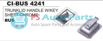 TRUNKLID HANDLE W/KEYS SHEET CHROME BUS