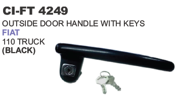 OUTSIDE DOOR HANDLE WITH KEYS FIAT TRUCK (BLACK)
