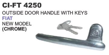 OUTSIDE DOOR HANDLE WITH KEYS FIAT TRUCK (CHROME)