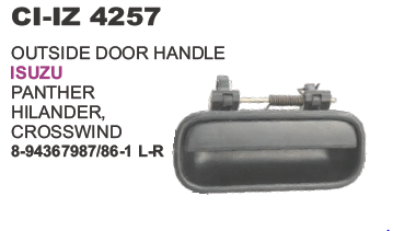 "OUTSIDE DOOR HANDLE ISUZU PANTHER HILANDER, CROSSWIND"