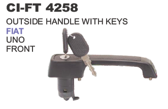 OUTSIDE HANDLE WITH KEYS FIAT UNO FRONT