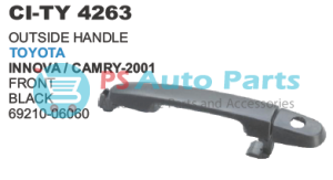 OUTSIDE DOOR HANDLE FRONT TY INNOVA (BLACK)