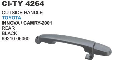 OUTSIDE DOOR HANDLE REAR TY INNOVA (BLACK)