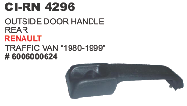 OUTSIDE DOOR HANDLE REAR REULT TRAFIC VAN