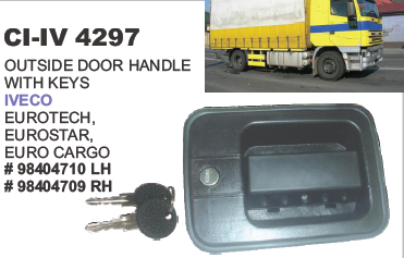 OUTSIDE DOOR HANDLE W/ KEYS EUROSTAR