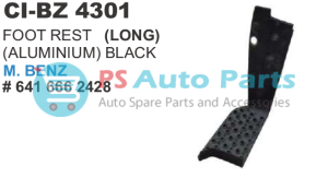 FOOT REST LONG ALUMINIUM BLACK M BENZ TRUCK