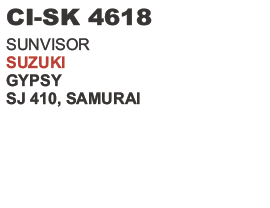 SUNVISOR (ST OF 2) SUZUKI GYPSY (SJ 410 SAMURAI)