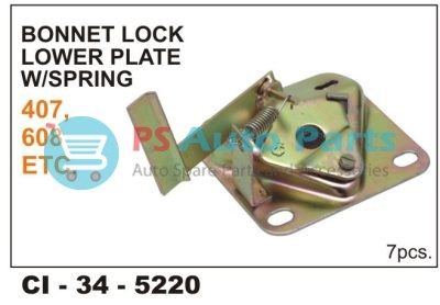 BONNET LOCK PLATE W/SPRING (TATAHCV)