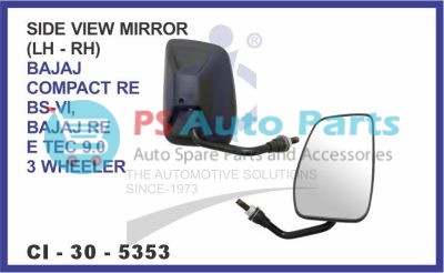 "SIDE VIEW MIRROR BAJAJ COMPACT RE BS6, BAJAJ RE E-TEC 9.0"