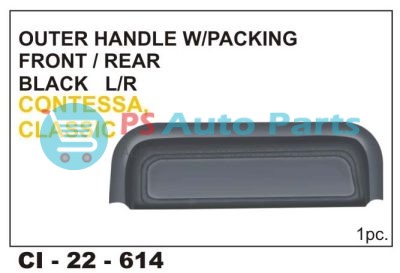 OUTER HANDLE CONTESSA BLACK FRONT/REAR (DISCON)