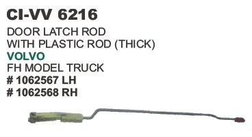 DOOR LATCH ROD WITH PLASTIC ROD THICK VOLVO TRUCK