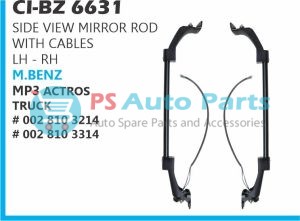 SIDE VIEW MIRROR ROD WITH CABLES (LH - RH) MBENZ MP3 ACTROS TRUCK