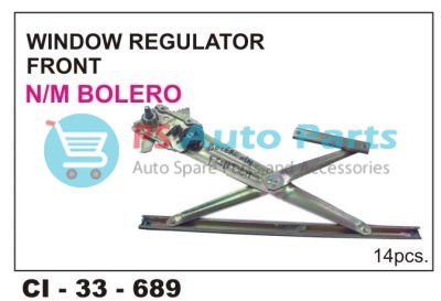 WINDOW REGULATOR ASSY BOLERO N/M FRONT MANUAL THAR TYPE-1