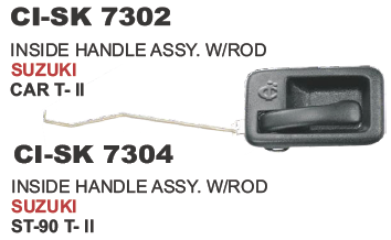 INSIDE HANDLE ASSY. W/ROD SUZUKI CAR T II