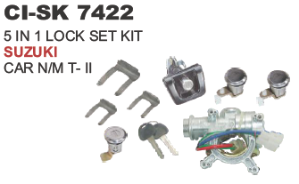(5 IN 1) LOCK SET KIT CAR N/M T II