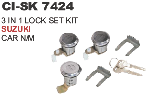 3 IN 1 LOCK SET KIT SUZUKI CAR N/M