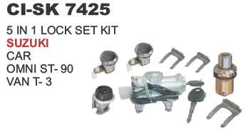 5 IN 1 LOCK SET KIT SUZUKI CAR OMNI ST 90 VAN T 3